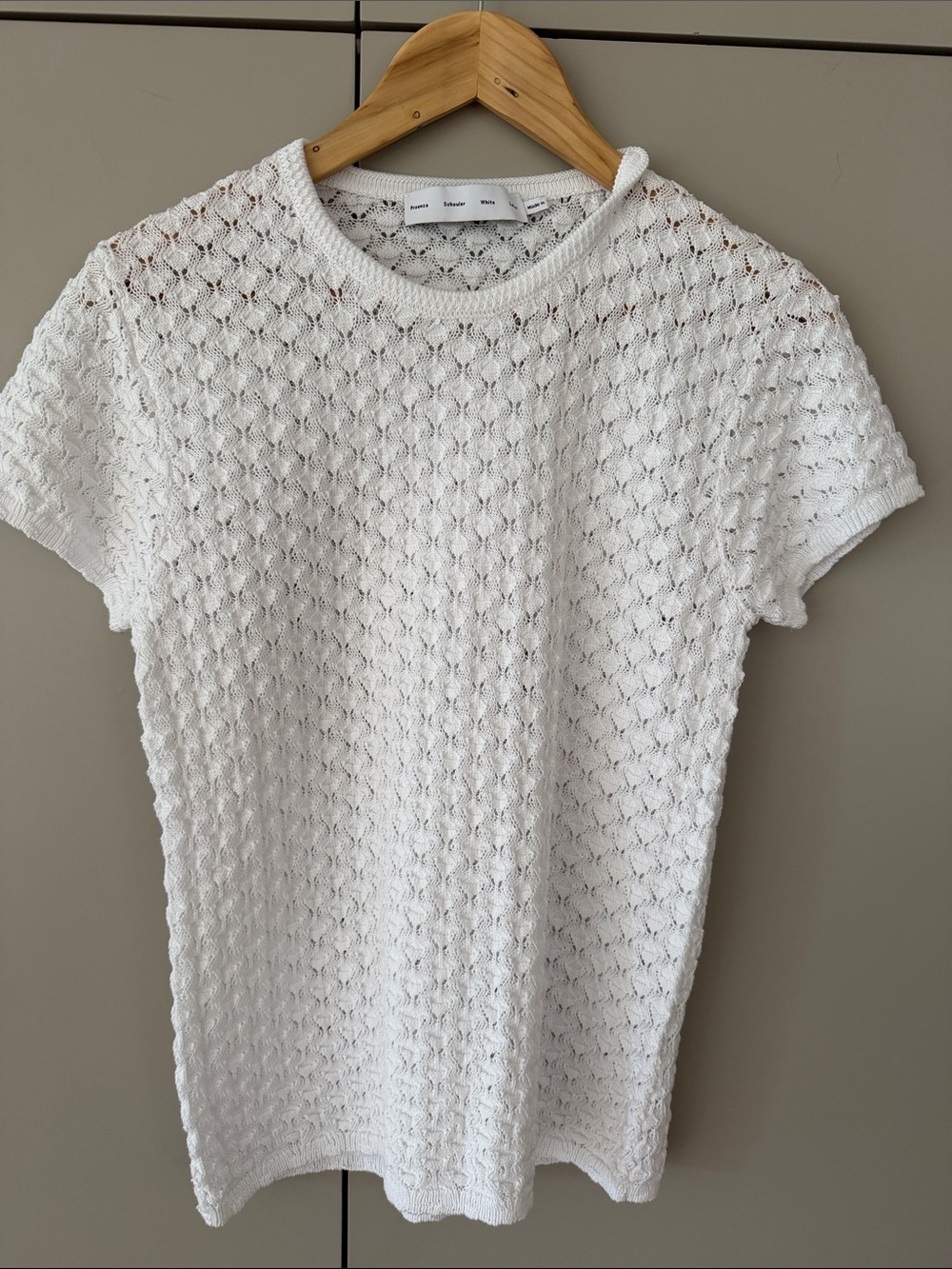 Proenza Schouler crochet Quincy tee top size M NEW
